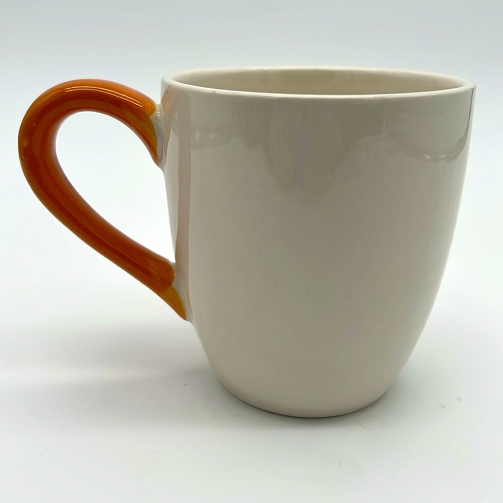Gnome Autumn Fall Leaf Mug with Orange Handle - Picture 4 of 10